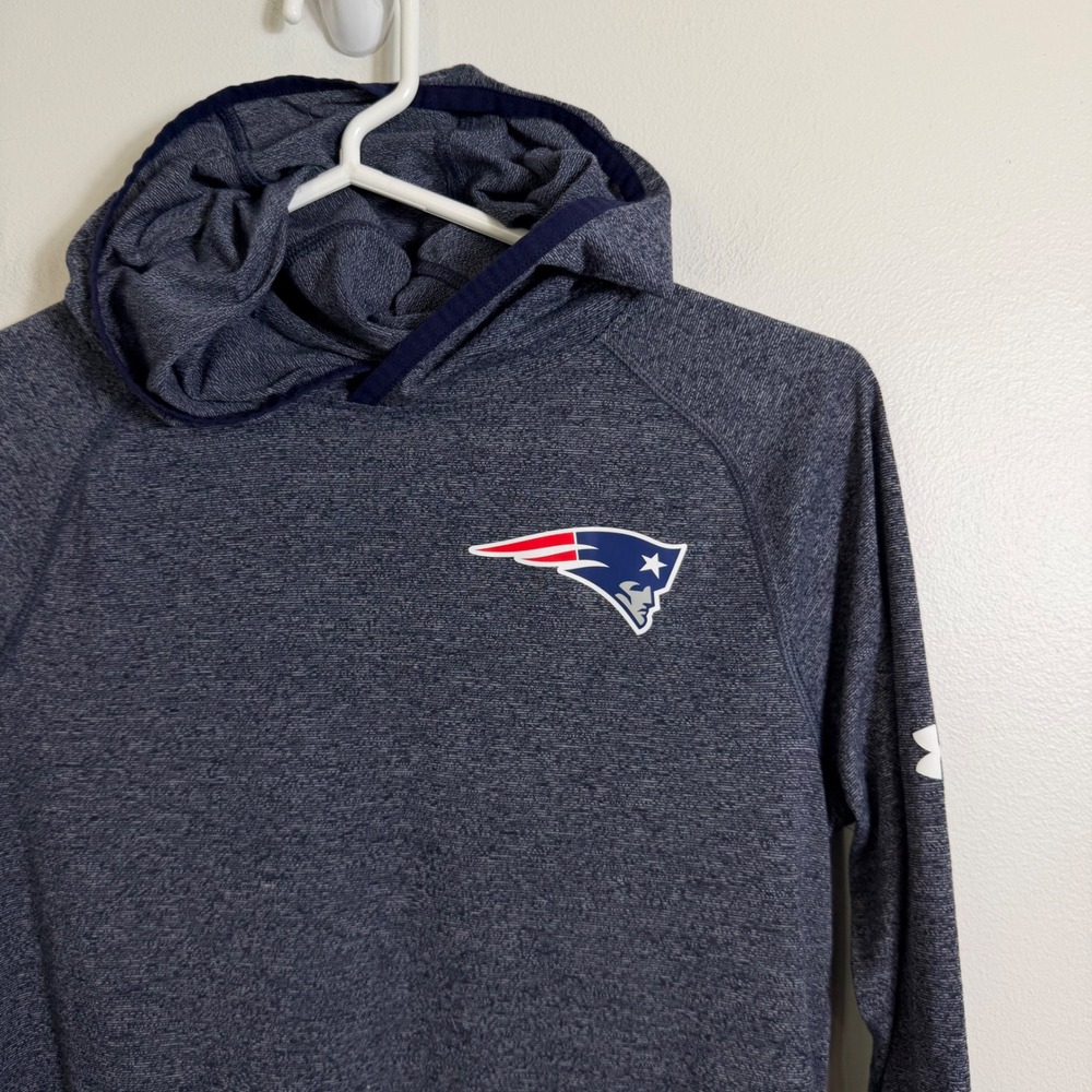 Under Armour Hoodie Boys Youth XL Blue New England Patriots NFL Combine Top